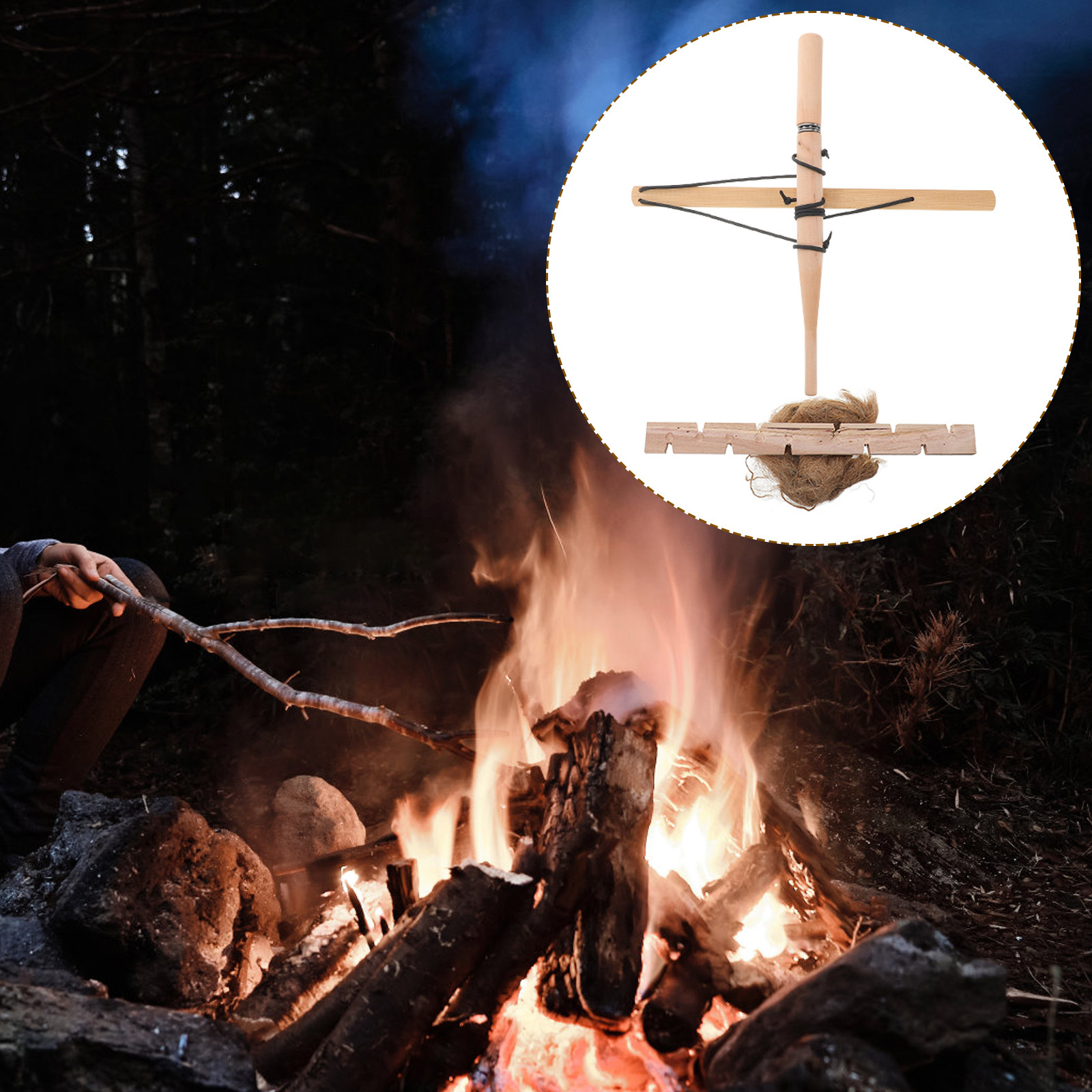 Outdoor Y Camping - Bow Drill Fire Starters Outdoor Primitive