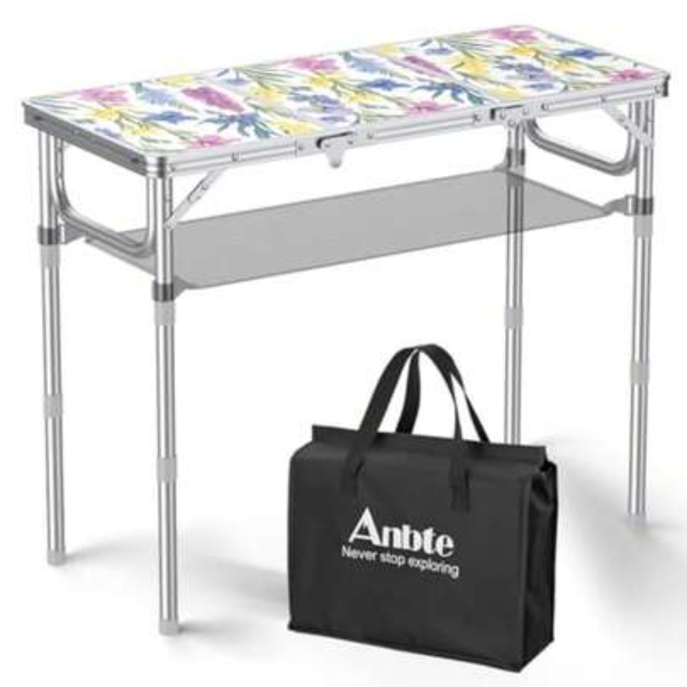 Outdoor Camping Bag - Folding Camping Table with Storage Net