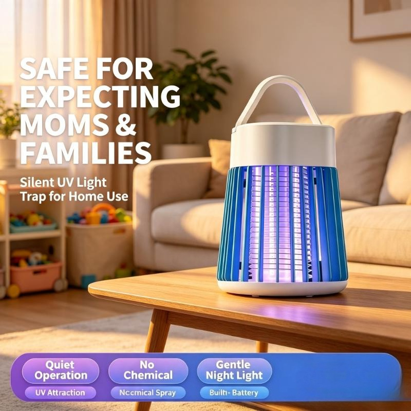 Outdoor Camping Bug Zapper - Portable Mosquito Killer Lamp UV Light