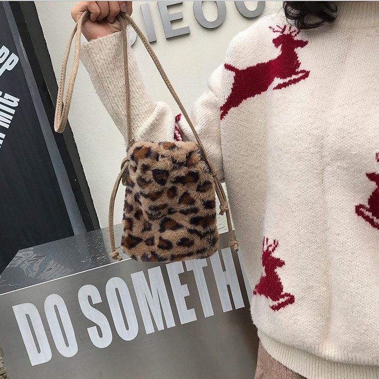 Outdoor Camping Bag - 1Pcs Leopard Pattern Small Crossbody Phone