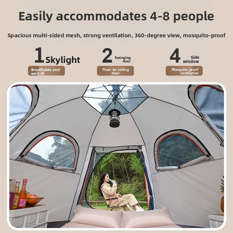 Camping Zelt Outdoor - Custom Portable 5-8 Person Camping Tent
