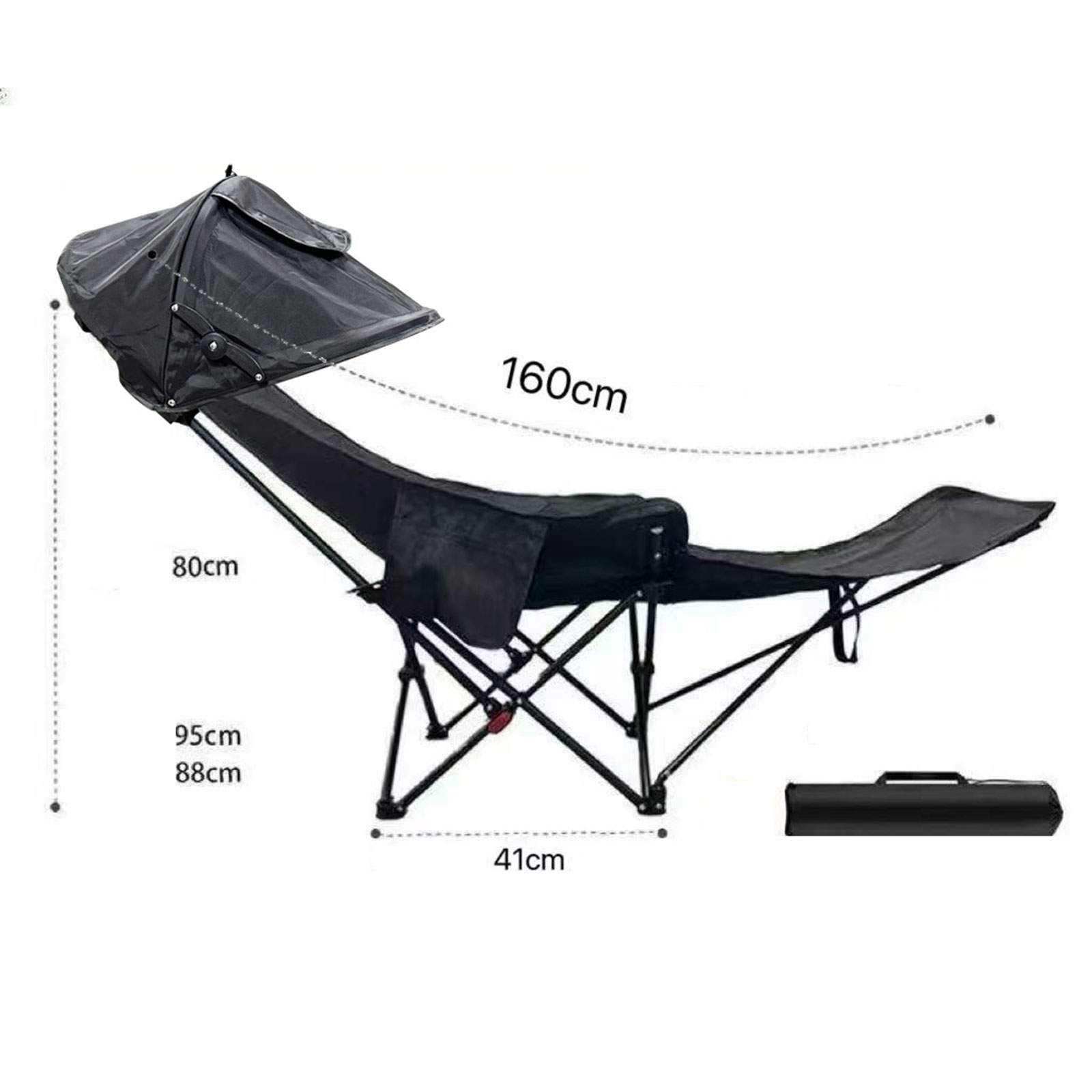 Outdoor Camping Canopy - Reclining Camping Chair Folding Reclining Beach