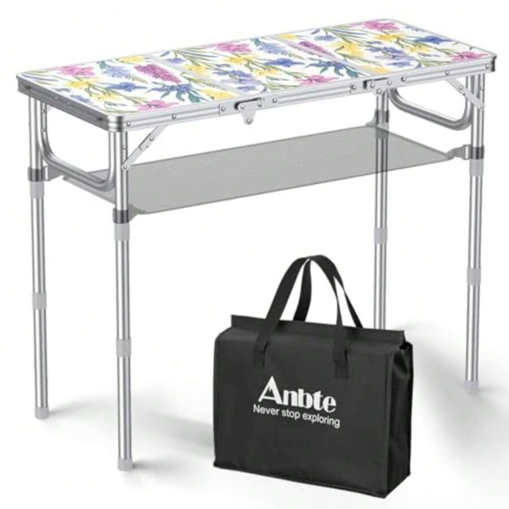 Folding Camping Table with Sto - Outdoor Camping Bag review and price