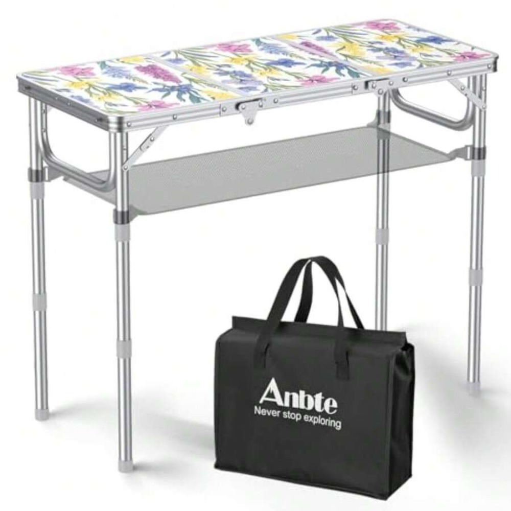 Folding Camping Table with Sto - Outdoor Camping Bag review and price