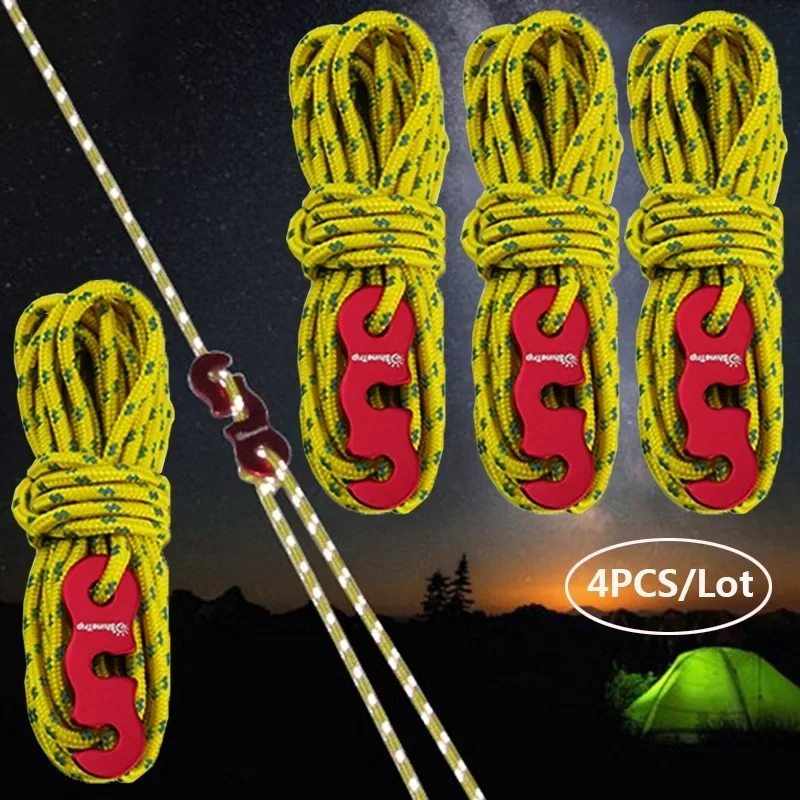 4pcs Durable Camping Tent Rope - Outdoor Camping Canopy review and price