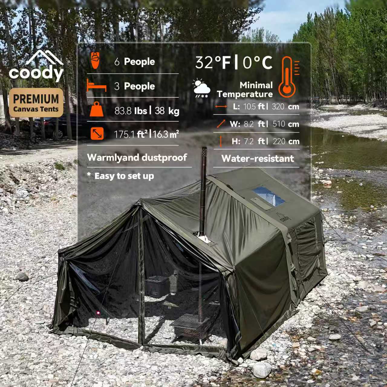 8.0+Framed Foyer Air Tent-Army - Camping Zelt Outdoor review and price